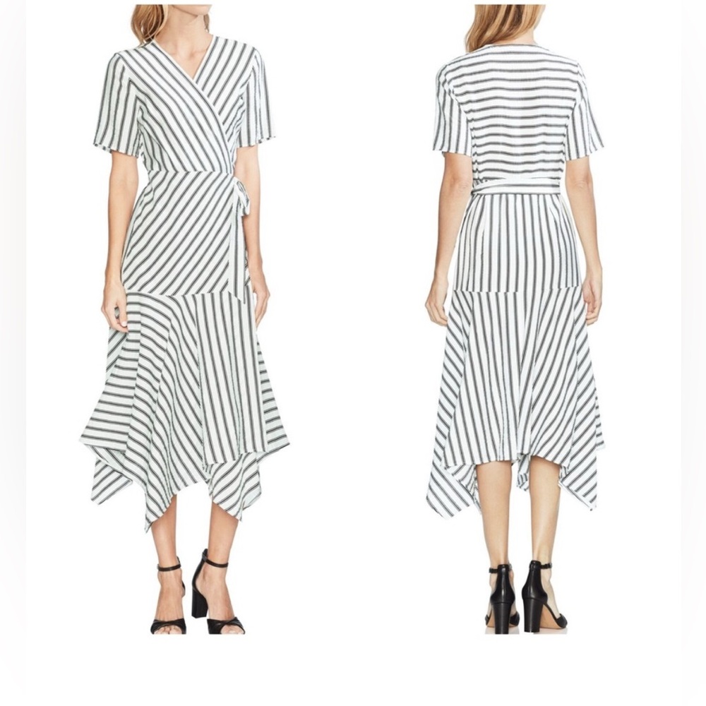 Vince Camuto Black and White Asymmetrical Dress size 16